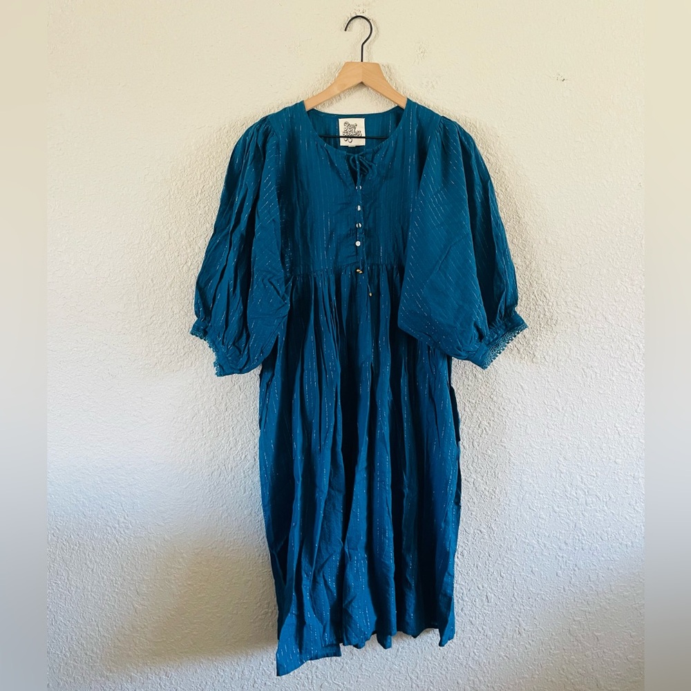 River Goddess Blue Boho Dress